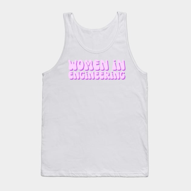 Purple Groovy Women in Engineering Tank Top by emilykroll